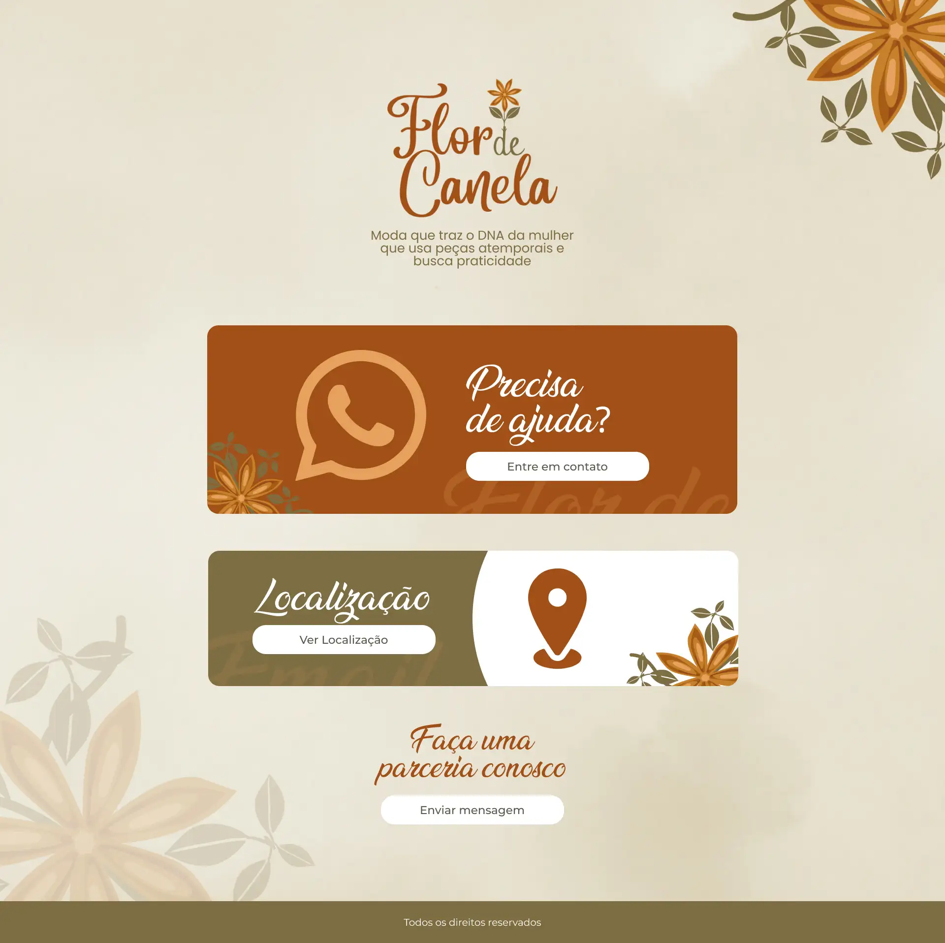 Link bio - Flor de Canela